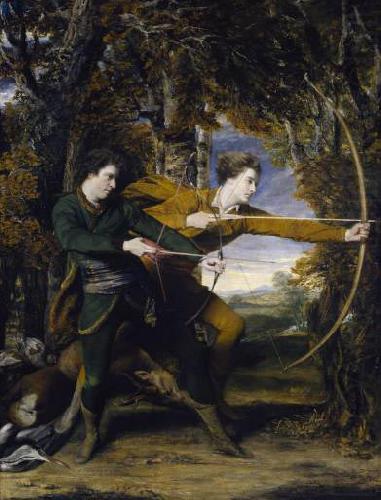 Sir Joshua Reynolds Colonel Acland and Lord Sydney, 'The Archers china oil painting image
